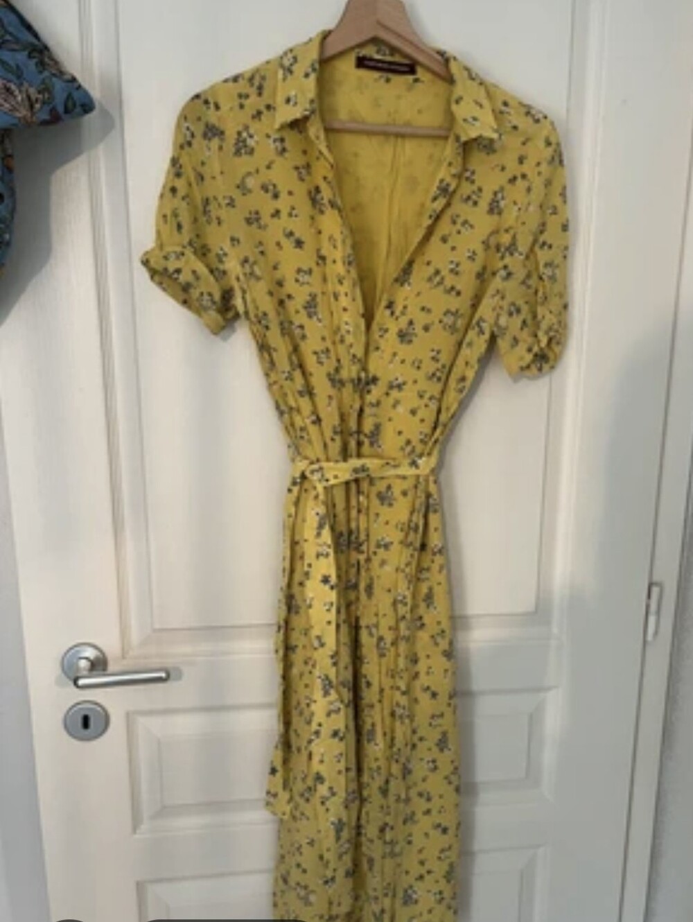 Comptoir Des Cotonniers Yellow Floral Maxi Shirt Dress